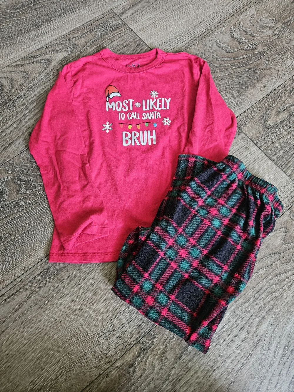 Set Of Boys Christmas Fleece Pajamas